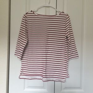 Gap Striped Top Red & Ivory